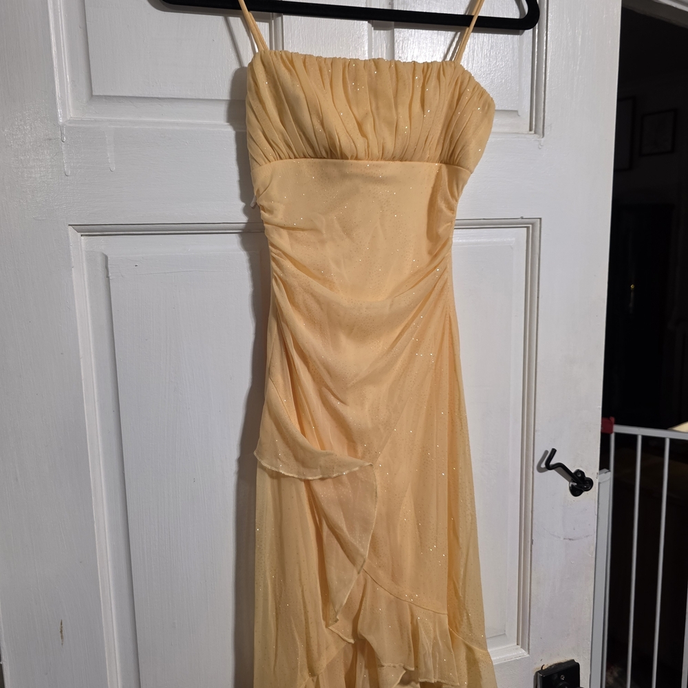 City Triangles Sparkling Yellow Mini Dress